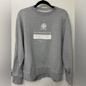 EUC Tory Sport Logo Sweatshirt | Designer Athleisure Pullover Cozy Crewneck